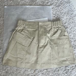 Stone/Beige colored cargo mini skirt, new with tags